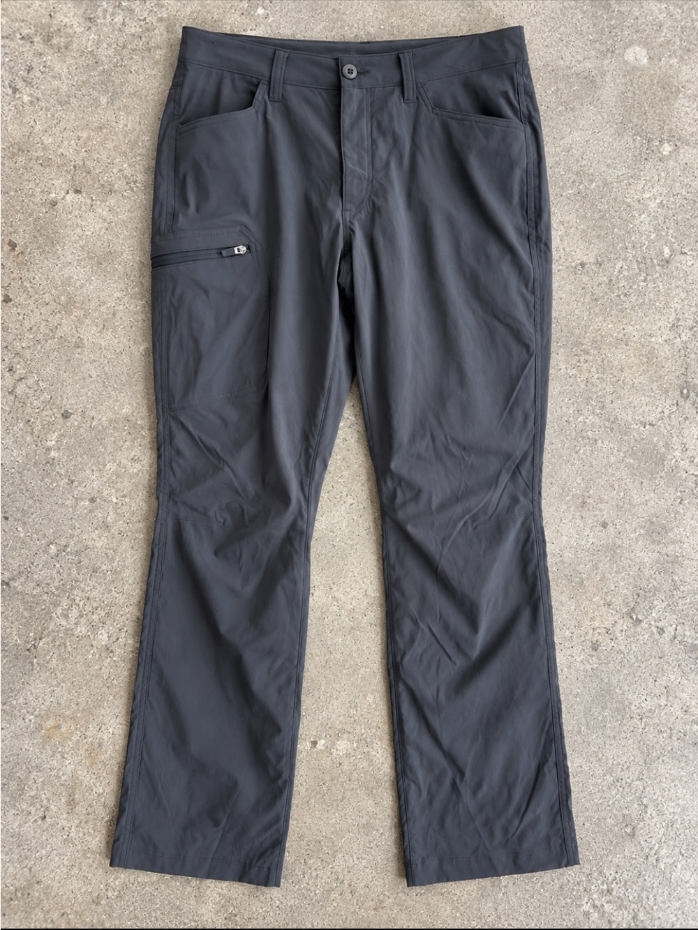 Eddie Bauer Mr Rainier Pants Men 32x34 Dark Smoke Stretch Hiking Nylon NEW